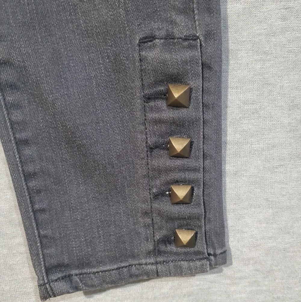 Anlo Jeans Women's 28 Black/dark grey Low Rise Slim Fit Skinny Denim - Picture 2 of 6